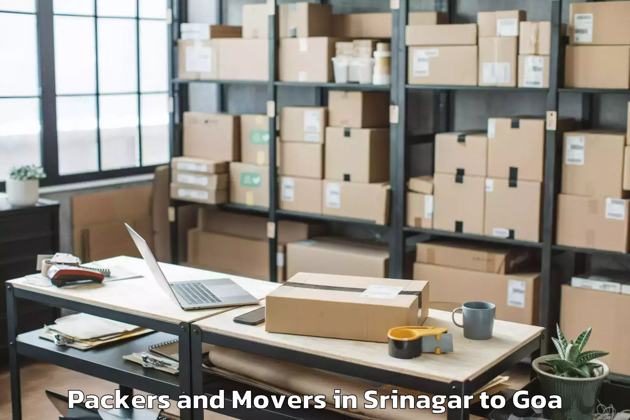 Reliable Srinagar to Siolim Packers And Movers